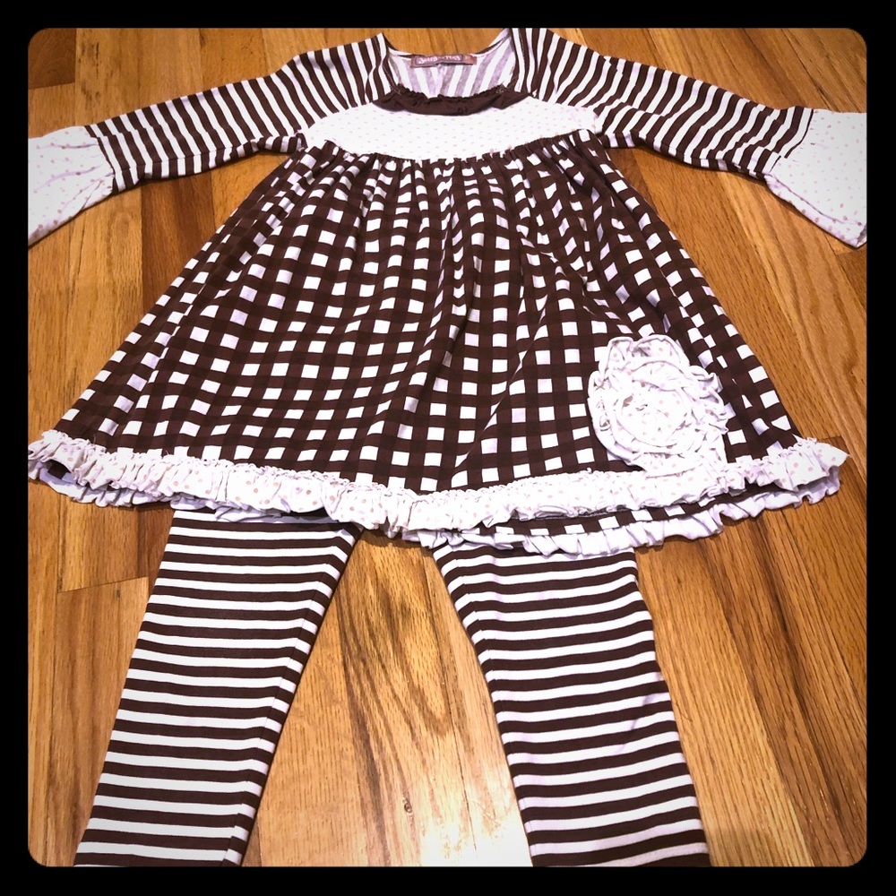 Jelly the Pug Dress/Leggings Set